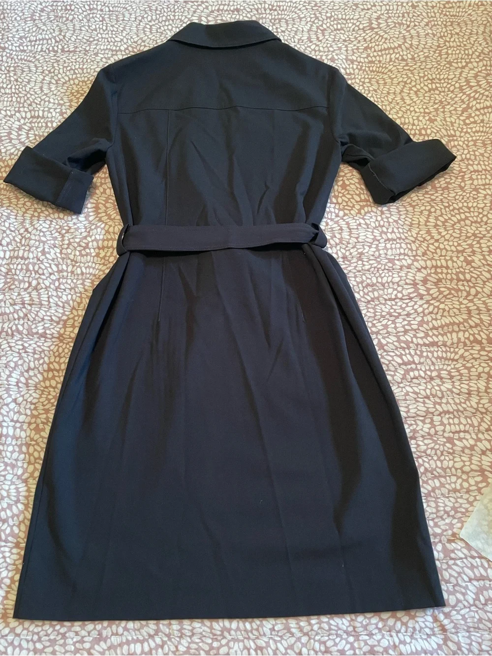 Michael Kors Black Zip-Front Utility Midi Dress